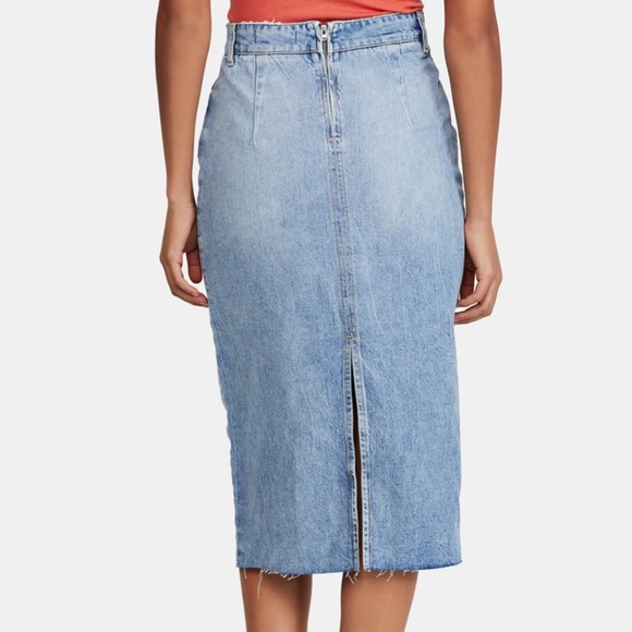 Free People Denim Pencil Skirt - Picture 2 of 8